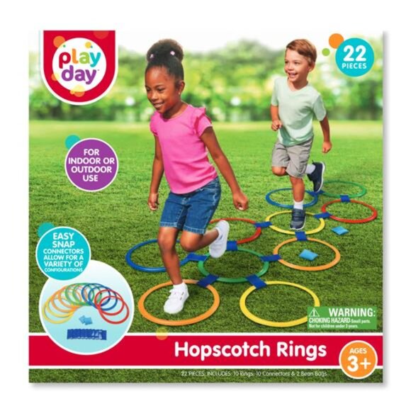 Play Day Hopscotch Rings, Kid's Outdoor Sports, Ages 3-99 - Picture 2 of 5